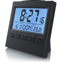 BEARWARE Digital-Funkwecker mit Innen-Temperaturanzeige DCF-Funkuhr / Datums & Wochentagsanzeige