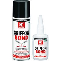 Griffon Bond colle rapide 50 G + activateur 200 ML pour préparer les surfaces