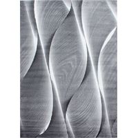 ARIA - Tapis Graphique à effet vagues - Gris 200 x 290 cm