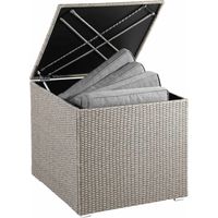 Rattan outdoor storage box cream 318l weatherproof