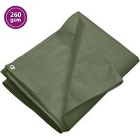 Bâche 260 g/m² 6x6 m PEHD vert