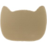 Tappetino antiscivolo impermeabile a doppio strato per lettiera per gatti a forma di gatto, 65x40 cm, Glückpet
