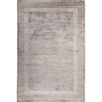 Tapis gris en viscose style grec chic et doux - 230 x 160 cm