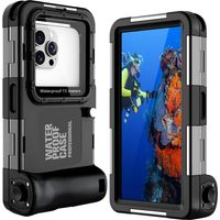 Coque de Téléphone de Plongée Professionnelle Pochette Étanche Smartphone IPX8 Pochette Téléphone Étanche Housse Étui de Protection pour iPhone 16e 16 Pro 16 Pro max 15 15 Pro 15 Pro Max 14 Pro Max