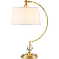 Lampada Da Scrivania Contemporanea Jenkins Metallo Ottone Spazzolato 1 Luce E27