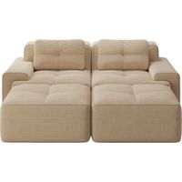 Canapé Cloud Modular Boneless Sofa Confortable Corduroy Beige 204x177x69 cm ZIPSOFA Canapé