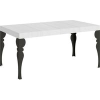 Tavolo allungabile 130/234x90 cm Paxon Premium bianco frassino gambe antracite
