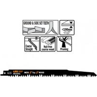 JS1531L-5 5 LAMES DE SCIES SABRES EN HCS POUR BOIS 240X5X5TPI