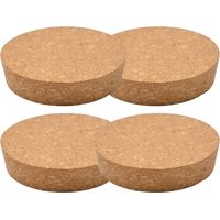 Un lot de 4 bouchons coniques en bois, grands bouchons coniques, mesurant 91 x 85 x 20 mm, adaptés aux bocaux hermétiques, bouteilles en verre, bouteilles de dérive, etc.