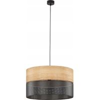TKKrywult Nicol 4798 lampe suspendue noir bois clair