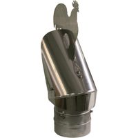 Conception de chapeau de cheminée de 350 mm avec robinet anti-refoulement pour l'extraction des fumées