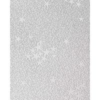 Papier peint vinyle blanc-gris étoiles scintillantes – 5,33 m² – Lavable et résistant aux UV – Pour toutes pièces – Edem