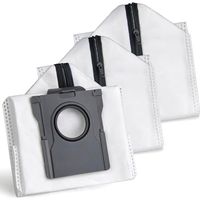 Wiederverwendbare Staubsaugerbeutel für Dreame L40s Pro Ultra/L40 Ultra/X50 Ultra/L10s Ultra Gen2/L10s Pro Ultra, Ersatz-Staubbeutel für Mova E30/P50/V50 mit Reißverschluss (3 Stück)