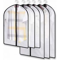 Transparenter, mottensicherer Kleidersack, staubdichtes Kleidersack-Set, ideal zur Aufbewahrung von Kleidung, Hemden und Anzügen im Kleiderschrank