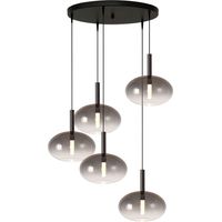 Lampe pendante 5L vide Lido Onion avec du verre Ø de 24 cm qui décolore la fumée - 2862-05-05-50-5-3