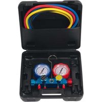 Kit bypass 4 voies – 3 flexibles 1500 mm 1/4" – Boîte ABS antichocs – Sonde de température – Compatible R410/R32/R134 – Dszh
