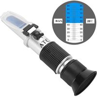 Réfractomètre portable 0-90% Brix – Précision ±0,1% – Plage de température 10-30°C – Mesure de la teneur en sucre dans les liquides