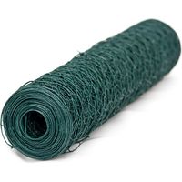 Werka Pro – Grillage souple plastifié 0,5 x 10m – Mailles hexagonales 13mm en acier galvanisé – Résistance accrue pour clôtures durables
