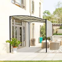 Gazebo extension toit pliant Étanche - Dimensions: 3x2,5 m - Couleur: Blanc, Crème