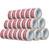 Cinta adhesiva de embalaje 28µ blanca impresa "NE PAS GERBER" en rojo – cinta para envío 50 mm x 100 m - Caja de 36 rollos