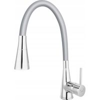 Ferro Zumba II Spültischarmatur, grauer Auslauf, 2-F, Chrom
