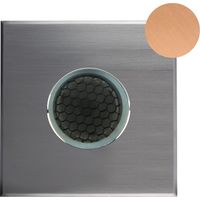 Encastré de sol extérieur ZEPH 1 SLIM 230V carré bronze non percée 3000K 165lm 2W - EUROPOLE - 56152NBR