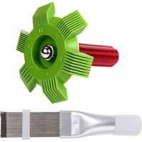 2PCS Air Conditioner Condenser Fin Cleaning Brush and Comb Set Fin Cleaner Fin Straightener Refrigerant Coil Cleaning Kit HVAC Maintenance Evaporate
