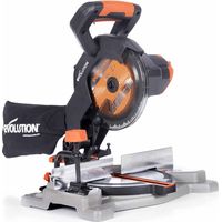 Scie à onglet mixte sans fil 185mm Evolution R185CMS-Li avec Lame multi-matériaux TCT sans batterie ni chargeur