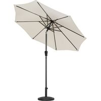 Avestar 228 cm Sonnenschirm, Gartenschirm, Kurbel, Knopfneigung, 8 Rippen, Aluminiumstange mit Ständer