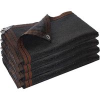 Red de sombra para protección solar, tela de sombra negra con protección UV para exteriores con ojales para patio, porche, piscina, plantas y flores (tamaño: 4 x 12 m/13,12 x 39,3 pies)