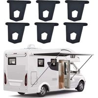 Lot de 12 Crochets d'auvent pour Camping-Car, Noir, Crochets d'auvent Portables pour Camping-Car, Camping-Car, Camping-Car