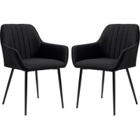 Lot de 2 chaises scandinave métal noir