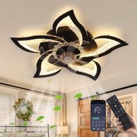 Ganeed – Ventilateur de plafond silencieux 60W avec télécommande – Éclairage LED 4000 lm – 6 vitesses – Température couleur 3000K à 6000K