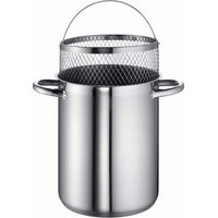 Rohe Germany 214801-16 Fierenza-Pentola per asparagi, 16 cm, con Inserto, Acciaio Inossidabile, Argento