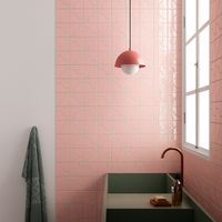Carrelage mural faïence effet graphique REVERS 12x8.3cm 12x8.3cm Rose - Brillant - boîte de 0.48 m2 12x8.3cm Rose - Brillant / Poli - boîte de 0.48 m