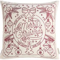 TOM TAILOR Housse de coussin décoratif WEIHNACHTSKISSEN - 1 pièce 45x45 cm, rouge