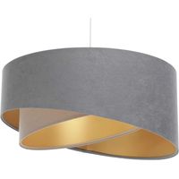 Suspension galaxy eco velours - Gris, beige, doré