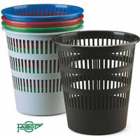 Cestino per rifiuti in plastica a griglia 12 l. nero faibo