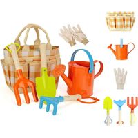 Set Attrezzi da Giardinaggio per, Set Attrezzi da Giardino, Guanti da Giardinaggio, Pala, Rastrello, Cazzuola(Grid)