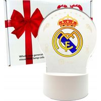 Lampe de chevet LED 3D Real Madrid, cadeau de Noël pour enfants