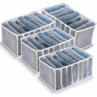 Jeans-Organizer, 4 Kleiderschrank-Organizer, Jeans-Organizer, Netz-Kleiderschublade für Hosen, Jeans, Pullover, T-Shirts, Hosen, Hemden
