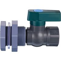 Connecteur Réservoirs d'eau en PVC Robinet Baril de pluie en PVC 1 Pouce avec Raccord de Cloison et Adaptateur de Tuyau(1")