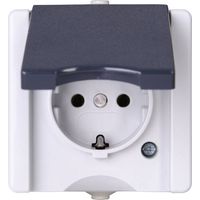 Kopp 947456005 1 parte Interruttore per ambienti umidi Completo Presa schuko con coperchio ribaltabile proAQA Grigio 1