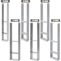 TolleTour 81 mm 4x Ancrage professionnel en métal pour poteaux – protégé contre la corrosion et stable pour abris de voiture, clôtures et sous-constructions