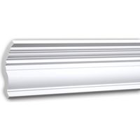 Eckleiste PROFHOME 150179F Zierleiste Flexible Leiste Stuckleiste Neo-Klassizismus-Stil weiß 2 m