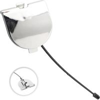 Pièce de rechange pour crochet de remorquage de remorque pour Fiat 500 - Chrome 2007-2012 - Compatible avec OEM 735455393 - Installation facile - Accessoire de rechange