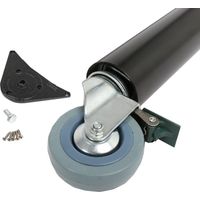 Tischbein Möbelfuss auf Rolle mit Bremse ø 60mm Höhe 870 mm Schwarz aus Stahl