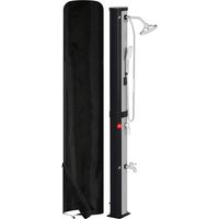 Wolketon Solardusche 60L Außendusche Gartendusche Silber mit Schutzabdeckung und Handbrause für Pool Camping