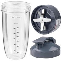Pièces de rechange pour NutriBullet : gobelet et lame pour NutriBullet Pro 900 et 600 W, lame d’extraction, gobelet et couvercles à charnière compatibles avec le NutriBullet 946 ml (32 oz).