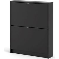 Shane Schuhschrank 2 Klapptüren 1R schwarz matt.